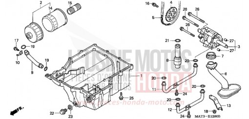 OELPUMPE/OELWANNE/ OELFILTER CBR1100XXY de 2000